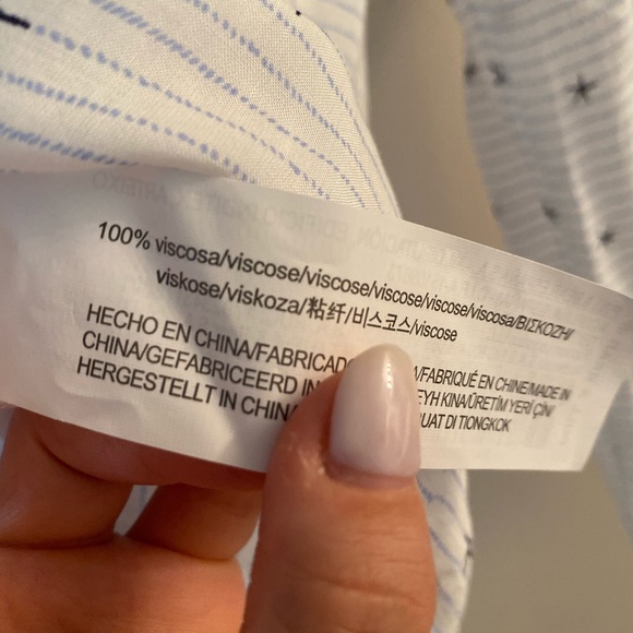 Pull&Bear NWOT starfish button up shirt size S - Picture 4 of 4